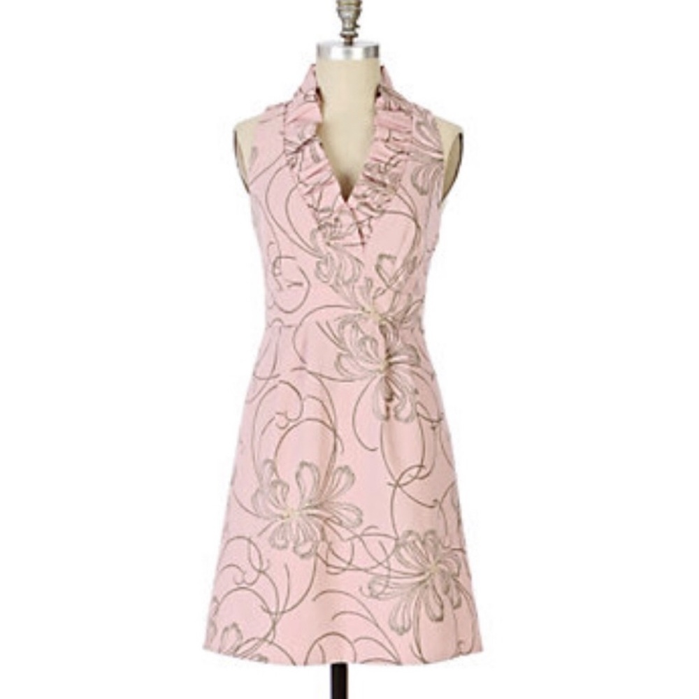 Anthropologie Leifsdottir Ruffled Cocktail Dress